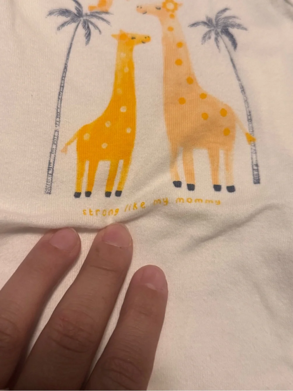 Carter's White Baby One-Piece with Yellow Giraffe Graphic
